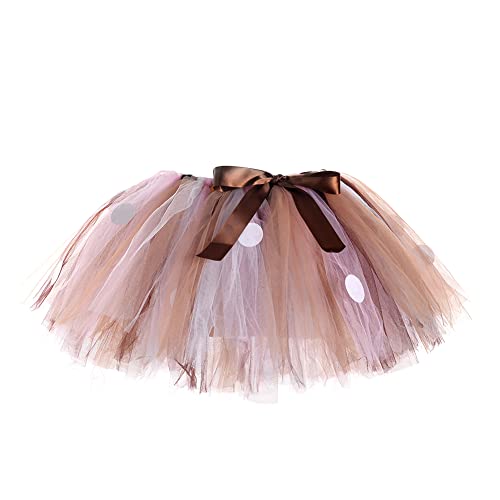 Baby Deer Costume Toddler Reindeer Costume Kids Christmas Outfit Girl Tutu Skirt Reindeer Antlers Headband Xmas Holiday Photo Shoot Halloween Dress Up Cosplay Costumes For Kids Light Brown 3-8 Years #TOP1
