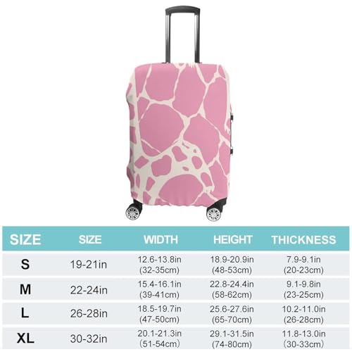 Giraffe Texture Travel Luggage Cover Elastic Washable Suitcase Cover Dustproof Anti-Scratch Suitcase Protector Fits 19-32 Inch Luggage, L2