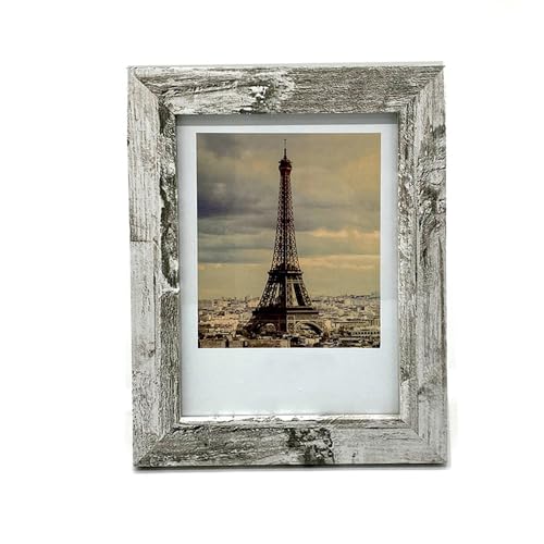 PLUS HOME Marcos De Foto O Portafoto Ref-007 Mesa De Panel De Cristal Sencillo Para Decorar o Regalo(13X18CM GrisPiedra)