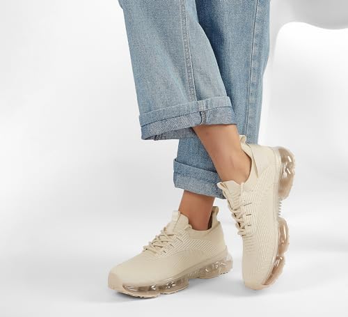 Image of LUCKY STEP Women Air Cushion Fashion Sneakers | Breathable Casual Comfortable Lightweight Walking Shoes