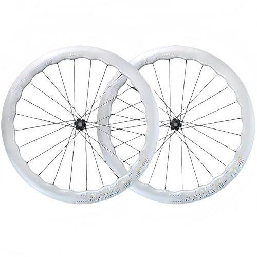 Juego de Ruedas de Carbono 700C para Bicicleta de Carretera con Freno de Disco - T700+T800, Perfil 45-50Mm, Ancho 28Mm, 1450G, Buje HG/XDR, Compatible 9-12 Velocidades Disc Brakes,700c