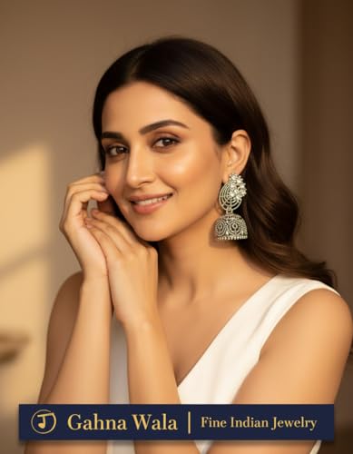 Image of Traditional Silver-Tone Jhumka Earrings Set for Women & Girls | Stylish Ethnic Indian Danglers | Festive & Daily Jewelry | Ideal Jewellery Gift Set for Sister, Wife & Friends - Pack of 6