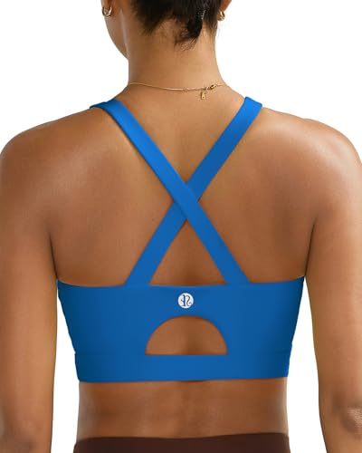 Image of RUNNING GIRL Sports Bra for Women High Support,Molded Cup Strappy Running Sports Bras with Sewn in Pads