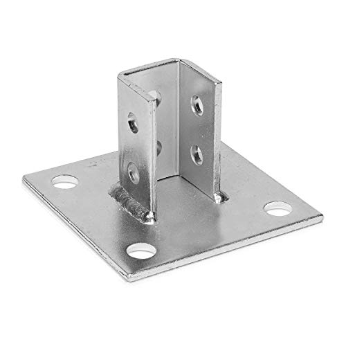 La Mejor comparativa de Chapas galvanizadas tabla con los diez mejores. 34 OhLectric Base de poste de puntal de un solo canal con 4 agujeros de montaje, cuadrado chapado en zinc galvanizado resistente para base de poste de valla de un solo canal...