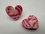 Candy Stripe Beet Heart - Fresh Vegetables Carved into Hearts, Avg. 5 Lb Case (80 Pieces), Perfect for Valentine's Day and Gourmet Dishes