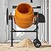 Muhub 3.0 Cu.Ft. Concrete Mixer, Heavy Duty Portable Concrete Mixer with Wheel & Stand, Electric Cement Mixer Machine with 70L Drum, 120V Motor for Concrete, Mortar,Seeds, and Feed,Orange.