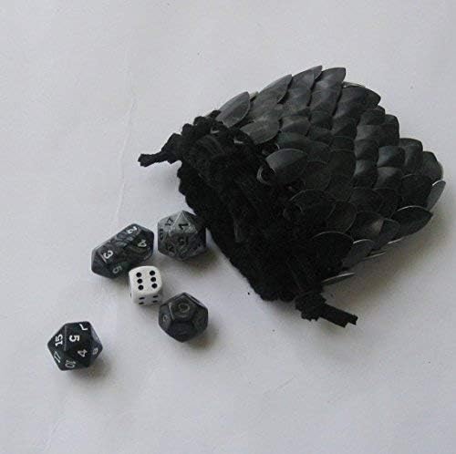 Miniatura 2 de Scalemail - Bolsa de dados en tejido Dragonhide Armor- Negro
