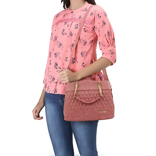 Image of EVEDA Synthetic Vegan Leather Classic Chain Strap Top Handle Handheld Shoulder Crossbody Water Resistant Handbag For Women