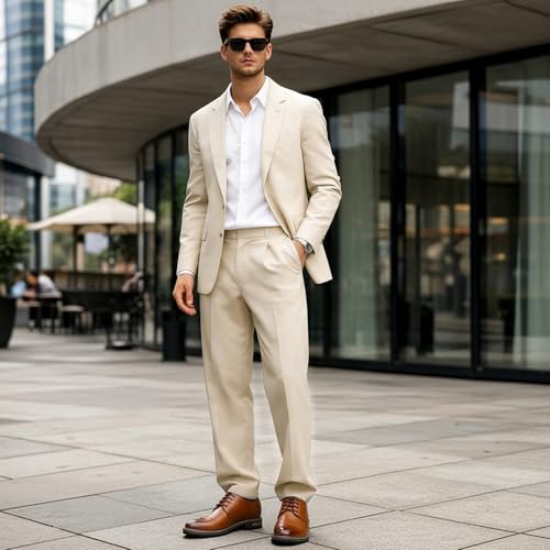 Image of Jousen Men's Dress Shoes Cap Toe Formal Oxfords for Men Business Lace Up Casual Comfortable Shoes