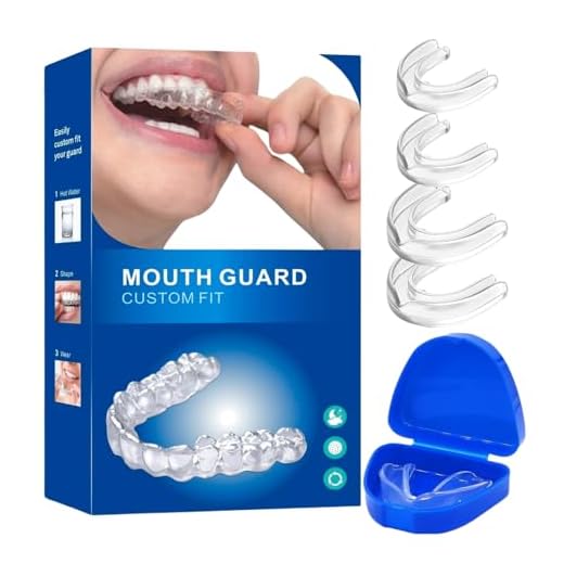 Ferula Descarga Bruxismo 4 Piezas 2 Tamaños, Bruxismo Dental Noche, Ferula Antironquidos, Protector Bucal para Dormir, Prevención del Rechinar de Dientes y los Ronquidos