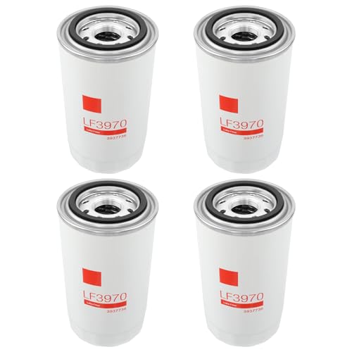 LF3970 Oil Filter Compatible with Cummins ISB QSB 5.9L/6.7L Diesel Engine Replaces P550428 P551019 3937736 3937144 B7177 (4 Pack)
