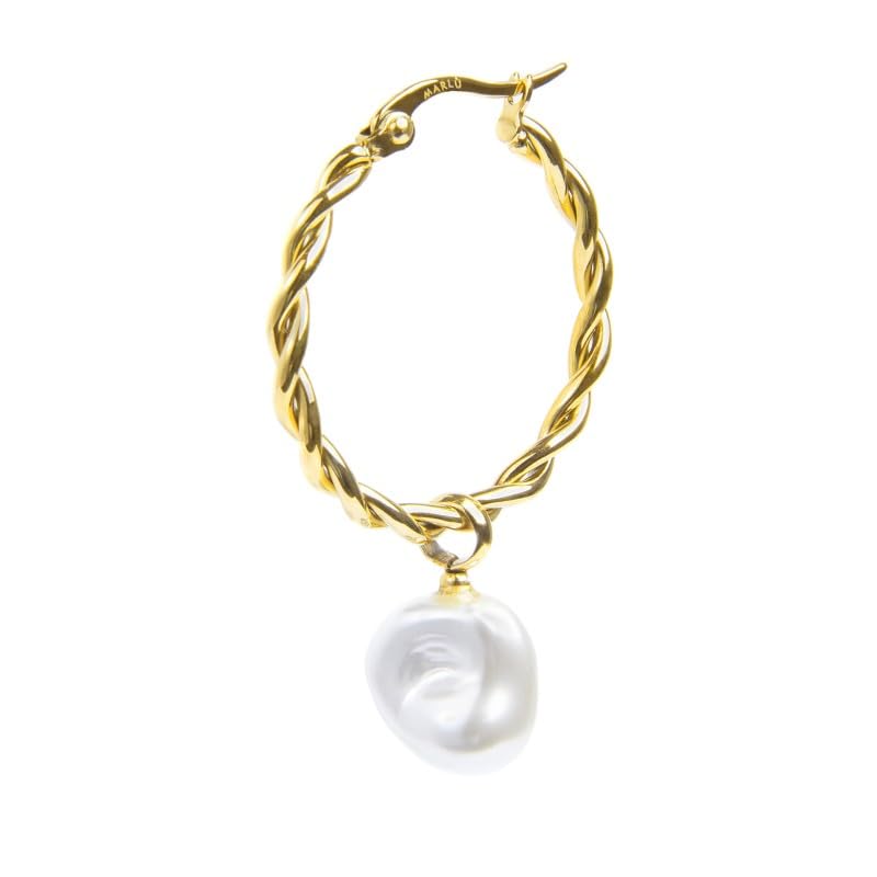 Bracelet en acier inoxydable doré femme Marlù 33OR0069G-W perle aventurine m