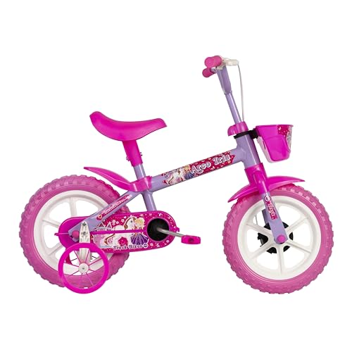 TK3 Track Bicicleta Infantil Aro 12 Arco-Íris Lilás
