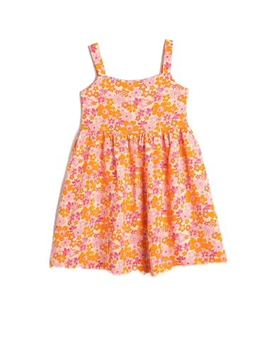 Vestido floral con tirantes y cremallera trasera de viscosa
