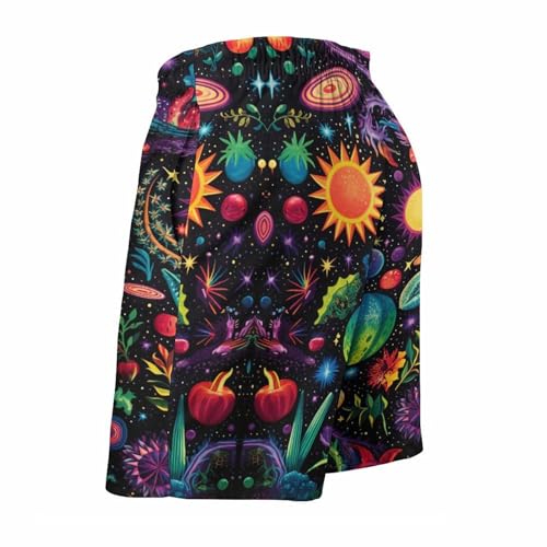 Men's Colorful Swim Trunks Classic Hawaiian Swimsuits Mesh Lining Beach Shorts4