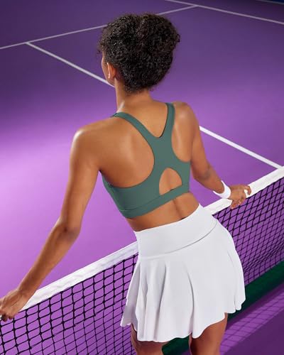 Image of RUNNING GIRL Sports Bras for Women High Support,Racerback Supportive Molded Cup Sports Bra with Sewn in Pads