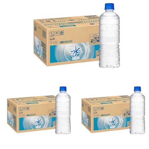 おいしい水 アサヒ飲料 天然水 ラベルレスボトル PET600ml×24本 (× 3)