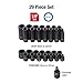 SUNEX TOOLS 3330, 3/8 Inch Drive Master Impact Socket Set, 12-Point, 29-Piece, Metric, 8mm-22mm, Standard/Deep, Cr-Mo Steel, Heavy Duty Storage Case, Includes Universal Joint