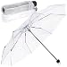 Produktbild GOODS+GADGETS Durchsichtiger Regenschirm transparent, weißer Stockschirm Ø 95 cm; Eleganter Regenschirm in transparent - Das Fashion-Highlight (1x, Taschenschirm)