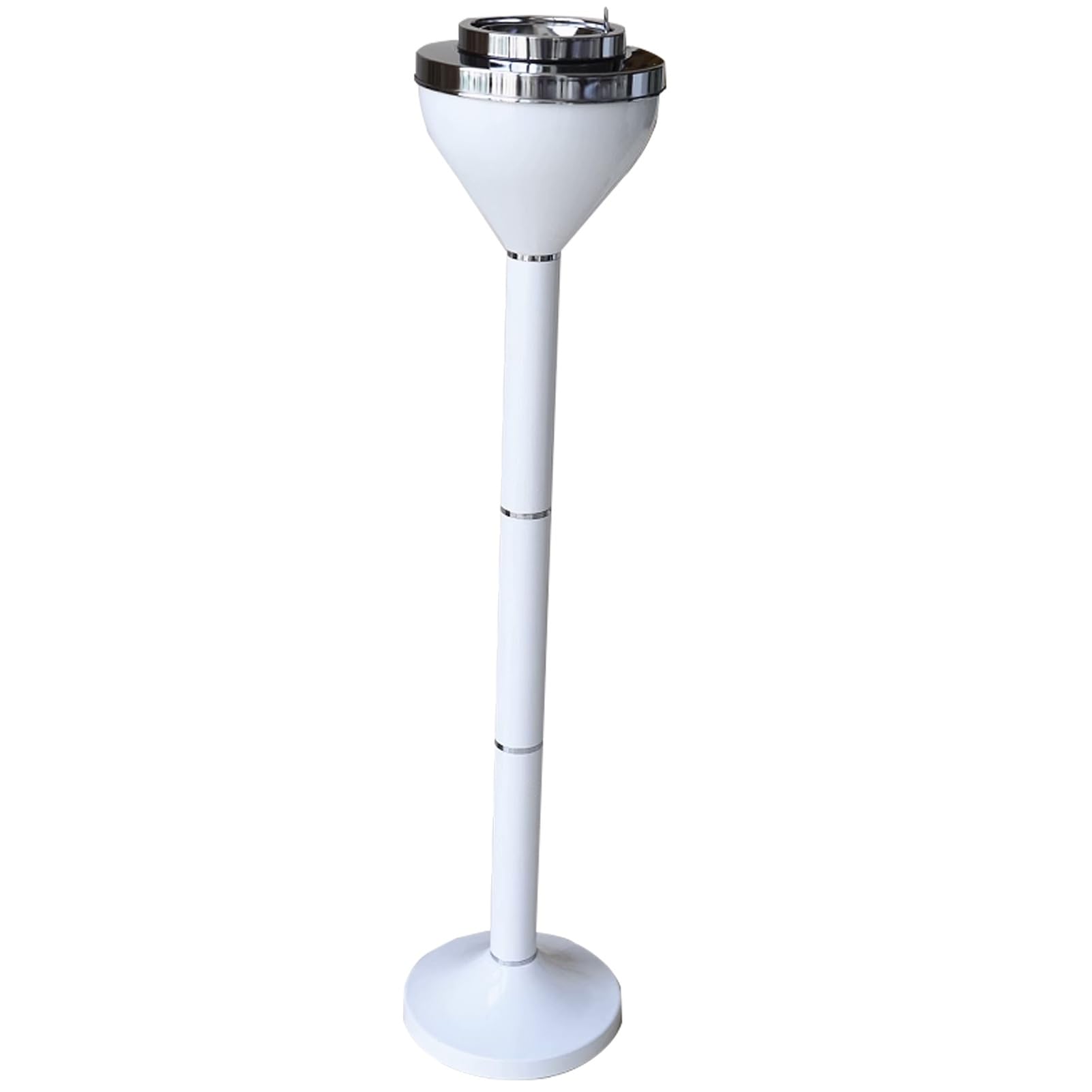 IUokLU Outdoor Standing Ashtray with Lid,Cigarette Butt Disposal Receptacle,Smokers Trash Can for Patio,Office,Living Room（White-80.5CM）