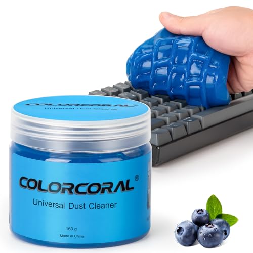 COLORCORAL Keyboard Cleaner Gel for PC Laptop Reusable Car Cleaning Gel Cleaner Slime for Car Dashboard, Universal Dust Cleaner Cleaning Putty Gel for Electronics, Computer, Vents, keyboard putty