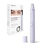 Panasonic ES-EF10-V503 Augenbrauen- & Gesichtshaar-Epilierer für Frauen, Augenbrauenformer, Augenbrauenepilierer, LED-Licht, kompaktes Stiftdesign, Betrieb mit AA-Batterien, Helllila