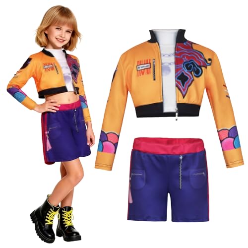 MOFXWHE - Costume de cosplay Hunters Rumi Anime | Haut et short de cosplay chasseur | Costume de personnage pour adulte - Uniforme complet pour Halloween,...