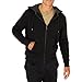 Produktbild Amazon Essentials Herren Hoodie mit Sherpa-Futter und durchgehendem Reißverschluss, Schwarz, L