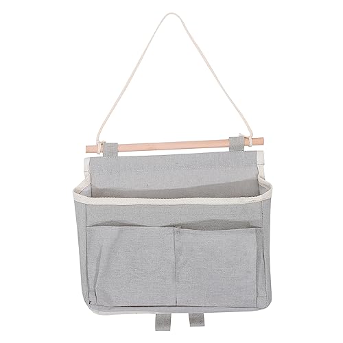 Ciieeo Bolsa De Almacenamiento Montada En La Pared Equipo Pantalón Carril Vacío Organizador De Puerta Colgante Encima Extra Bolso Colgante Organizador Pañal Perchas Muro El Grey Algodón