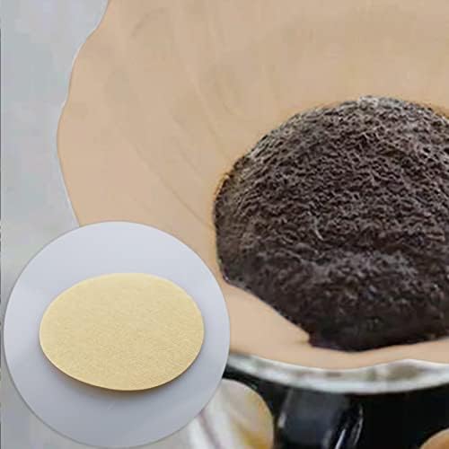 SZXMDKH 400 Pcs Unbleached Natural Paper, 6.4x6.4 cm Coffee Filters Round Replacement Fits for Coffee and Espresso Makers