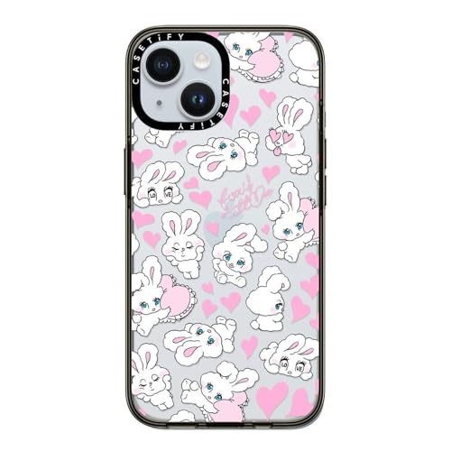 CASETiFY �R���p�N�g iPhone 15 �P�[�X [MIL�K�i���� (2x MIL-STD-810G) / 1.2m����̗����e�X�g���N���A] - Sweetheart Mix - �N���A �u���b�N