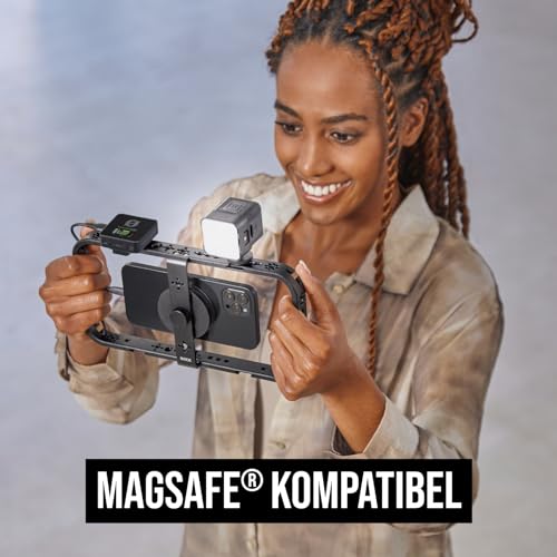 RØDE Telefonkäfig Magnetischer Mobilfilmkäfig mit 1/4-Zoll- und 3/8-Zoll-Gewinden sowie Cold Shoe-Montageschlitzen (MagSafe-kompatibel)