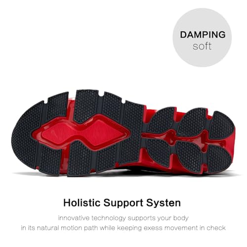 Image of Mens Slip On Walking Shoes Blade Non Slip Tennis Running Shoes Lightweight Workout Breathable Mesh Fashion Sneakers