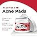 Stridex Medicated Acne Pads, Maximum, 55 Count – Facial Cleansing Wipes, Alcohol Free, Acne Treatment for Face, For Moderate Acne, Smooth Application