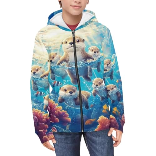 DISNIMO Zip Up Hoodie Sweatshirt for Girls Zipper Jacket Boys Lightweight Fall Coat Long Sleeve Pullover Top Casual Outfits4