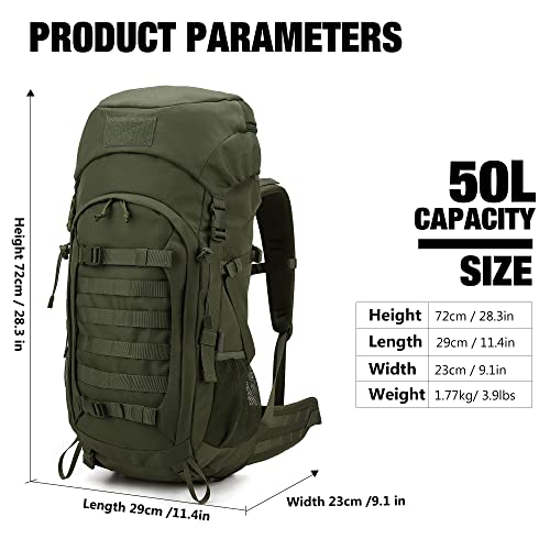 Mardingtop 50 Liter Taktischer Rucksack für Outdoor-Aktivitäten