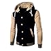 Produktbild Jacke Herren Sportjacke Herren Tastenart Unisex Kordelzug Patchwork Weiche Herren Kapuzenjacke Herbst Neue Schlanke All-Match Mitteldicke Sportstil Herren Jacke [Khaki] L