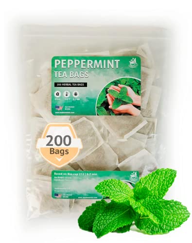 Teadreamtea Peppermint Tea Bag - Mint Tea - Alleviates Digestive Discomfort | Herbal Tea - Mint Tea Bags - Healthy Tea | Aromatic & Caffeine Free Tea - Bulk Tea Bags (200 Teabags) #TOP16