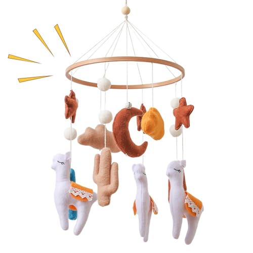 Mobile pour lit bébé fille et jouet rotatif mouton réglable portable