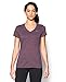 Under Armour Women's Tech Heather Stripe V-Neck, Black/Rebel Pink, Small