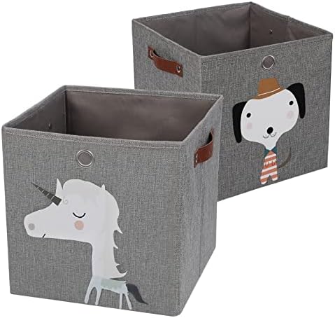 AXHOP Storage Boxes Toy Box, 4-Pack 31x31 Toy Storage for Kids, Toy Storage Baskets for ikea, Shelf, Baby, Kids, Nursery, Office, Closet