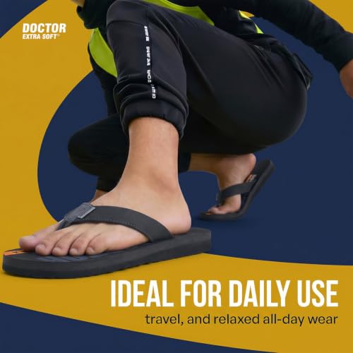 Image of DOCTOR EXTRA SOFT Slipper Care Orthopaedic and Diabetic Super Fitting Comfort Doctor Slipper, DR. Slipper, Flip-Flop, Slides and House Slipper for Men's Men's-FeelGood-D-31