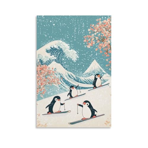 G̔gƃyM̃|X^[ ItBX xbh[ _CjO[ LoX  A[gpl16x24inch(40x60cm)