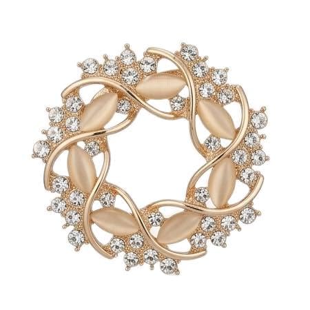 Brooches and Pins for Women || Crystal Flower Pearl Brooch Fashion|| Elegant Pearl & Crystal Brooch Pin || Luxury Rhinestone Wedding Brooch for Saree, Dress, Shawl, Scarf, Party & Engagement Jewelry-picture-56