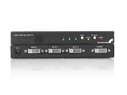Commutateur DVI 3x1 STARTECH.COM et sa télécommande pour un bureau propre sans câbles visibles