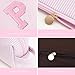 Btffitting Personalized Makeup Bag for Women Girls - Fashion Cosmetic Bag Trendy Travel Toiletry Bag with Initials Letter - Teen Gifts - Pink,P