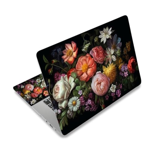 Image of DINKY Laptop Skin Sticker Decal, 12 inch 13 inch 13.3 inch 14 inch 15 inch 15.4 inch 15.6 inch Laptop Universal Reusable Vinyl Skin Stickers Cover Art Decal Notebook PC Personalized Protector-Flora