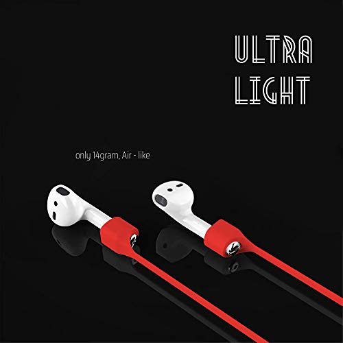 Image of Ultra Strong Magnetic Airpod Pro Strap Anti-Lost Cord Sports Lanyard Compatible with Airpods 3rd 2nd Generation Pro 3 2 1 (3 Red)
