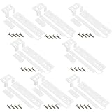 UPTTHOW 8Pcs Universal Integrated Fridge Freezer Door Slider with Screws, Fridge Door Mounting Installation Fixing Kit with Barckets and Clips
