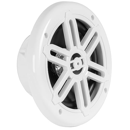 Image of BELVA BMS65WH 500W Peak (250W RMS) 6.5 inch 2-Way White Coaxial Marine Speakers for Boats /ATV /UTV /SxS /Powersport